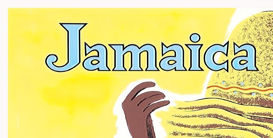 Jamaica Fly TCA Trans Canada Air Lines Vintage Caribbean Travel Poster - Image 2