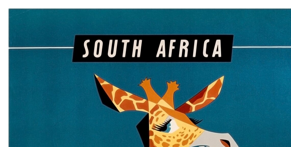 South Africa Vintage Travel Poster, African Home Decor - Image 2