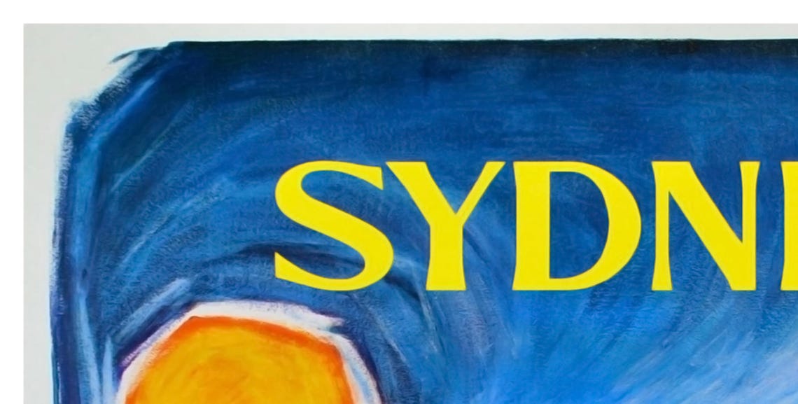 Sydney Opera House Sailboats Harbor Modern Australian Art Poster - Image 2