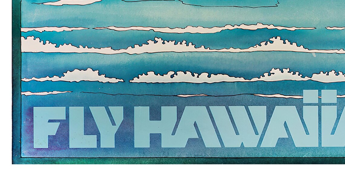 Hawaii Retro Travel Poster, Ocean & Beach Art - Image 2