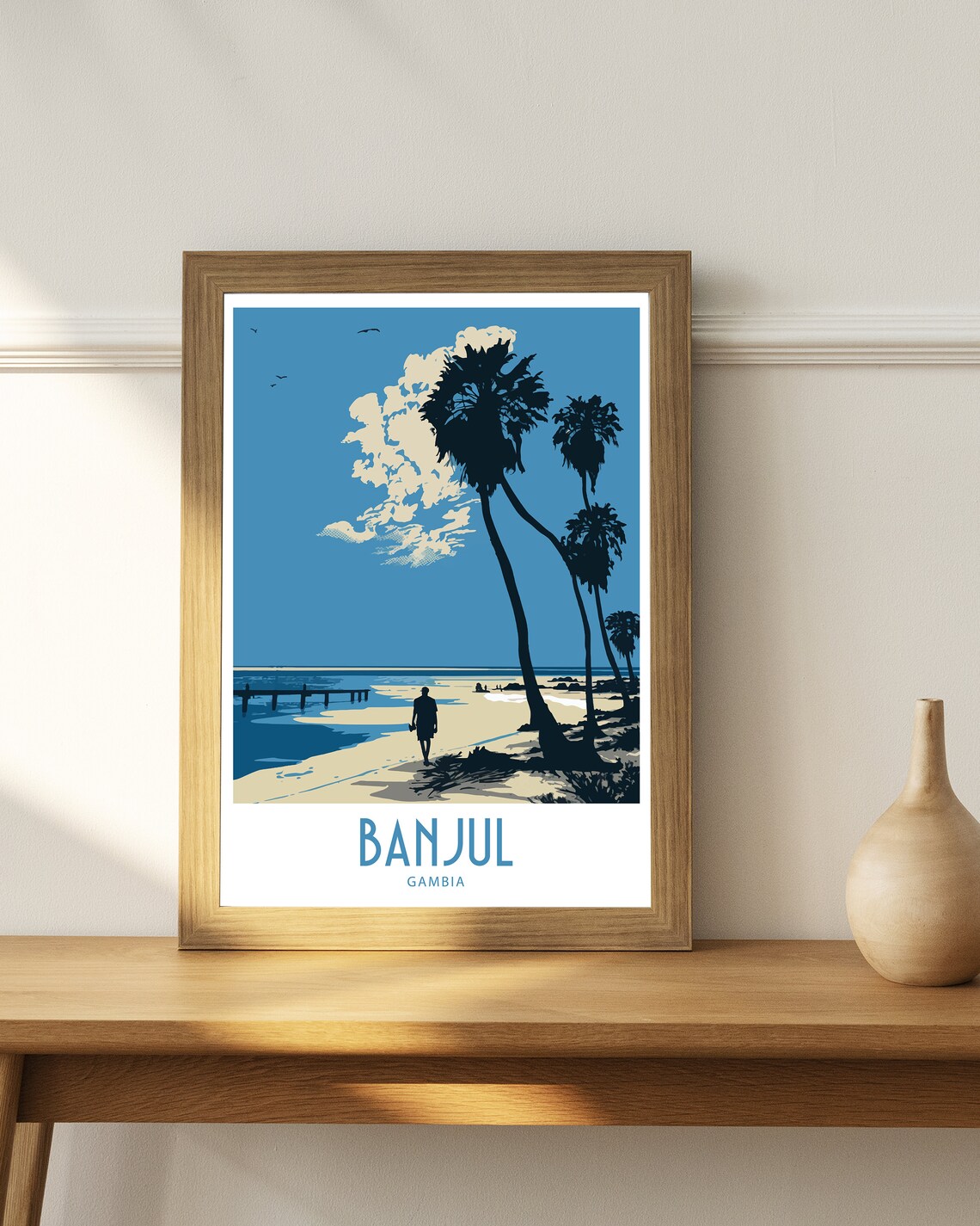 Banjul Gambia Travel Poster, Place Wall Art - Image 4