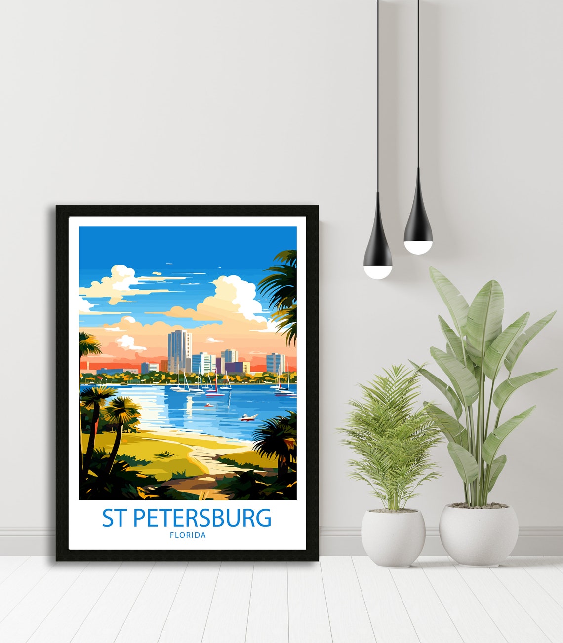 St Petersburg Florida Travel Print St Petersburg Wall Decor Usa St Petersburg Art St Petersburg Wall Art Usa Poster Gift St Petersburg Art - Image 4
