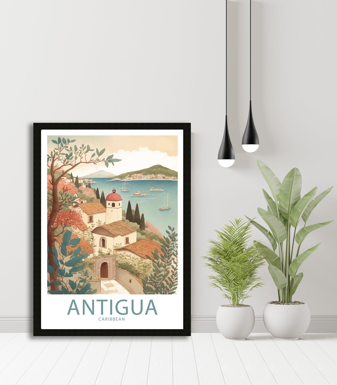 Antigua Caribbean Travel Print Wall Art Antigua Travel Poster Gift For Antigua Caribbean Scenery Wall Art Antigua Gift Wall Art Antigua - Image 5