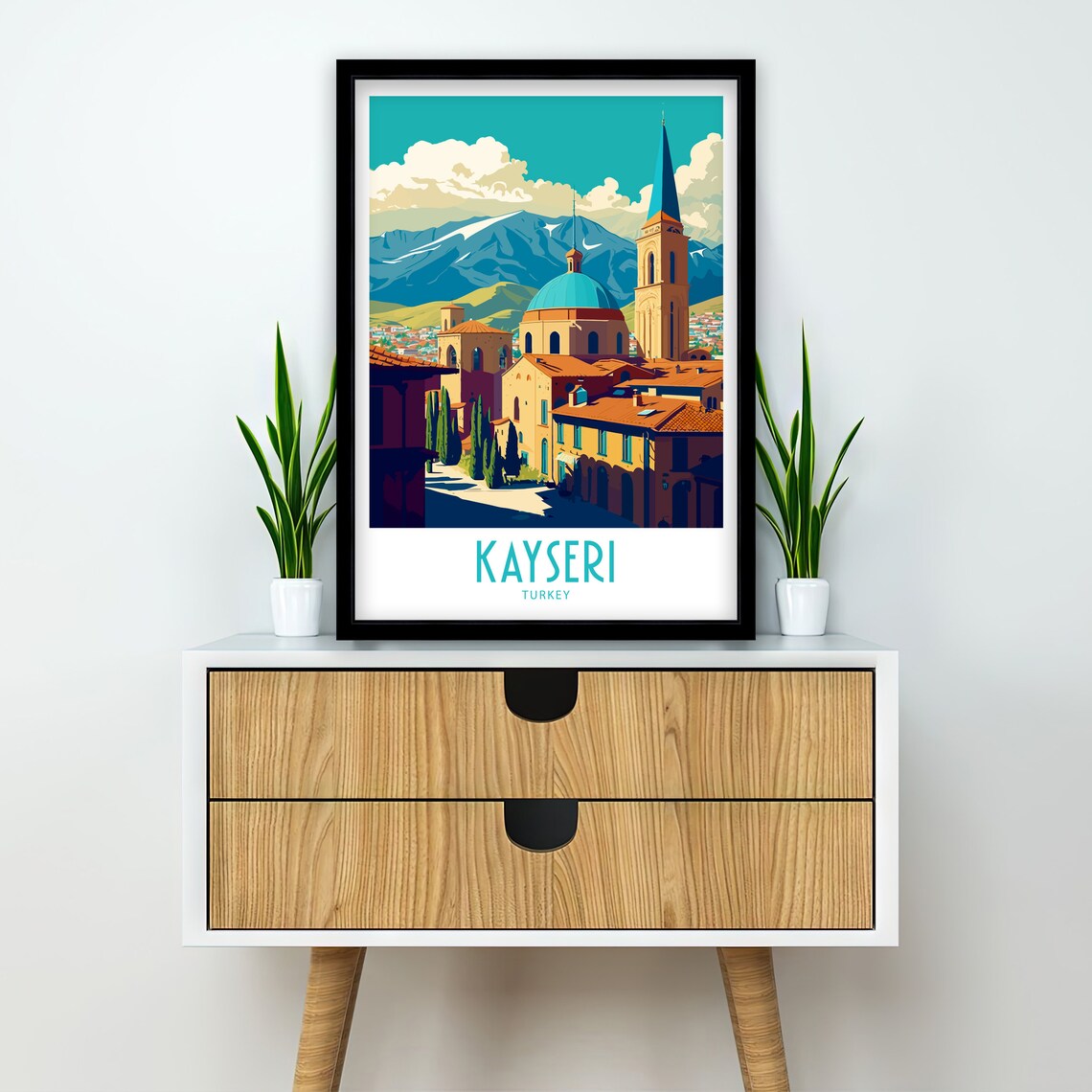 Kayseri Turkey Travel Poster, Scenic Art Print - Image 2