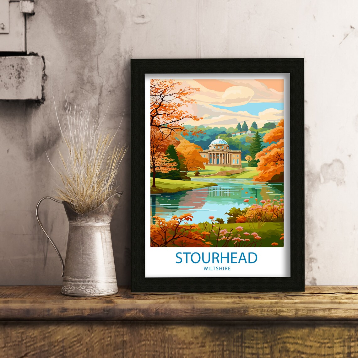 Stourhead Travel Poster, Garden And Estate Decor - Image 6
