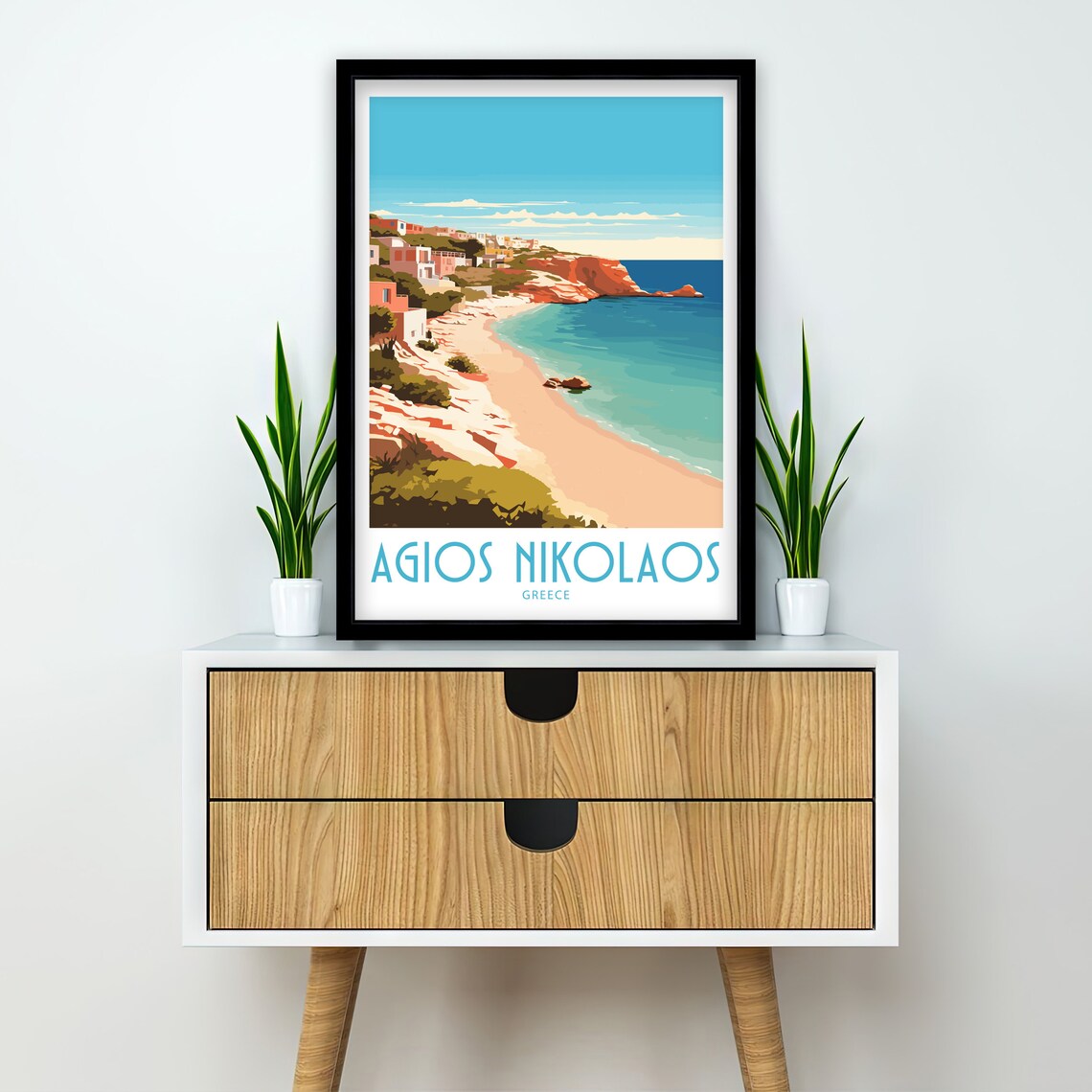 Agios Nikolaos Travel Poster, Greece Wall Decor - Image 2