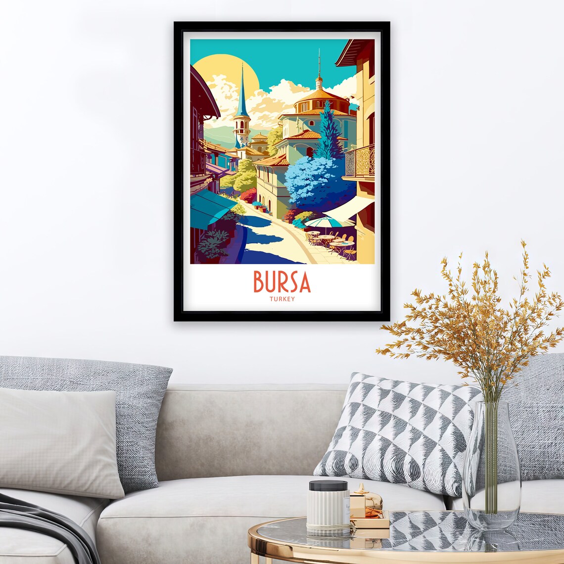 Bursa Turkey Travel Poster, Europe Wall Art Print - Image 3