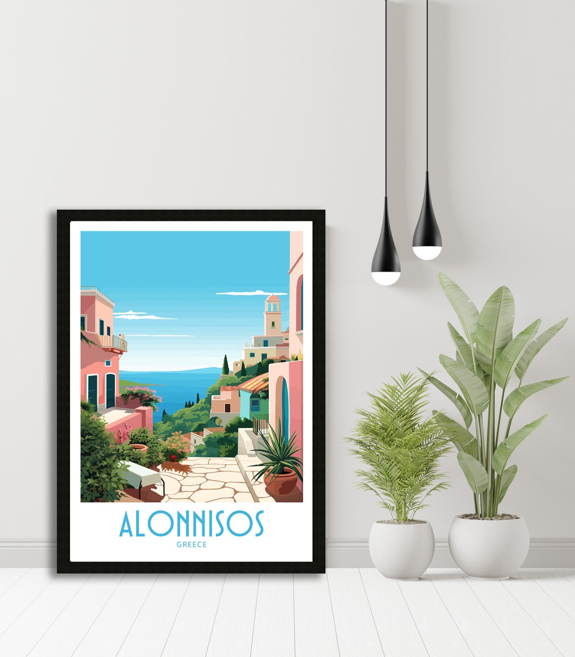 Alonnissos Travel Print Alonnissos Greece Poster Home Dcor Alonnissos Greece Print Alonnissos Greece Wall Decor Hanging Alonnissos Poster - Image 5