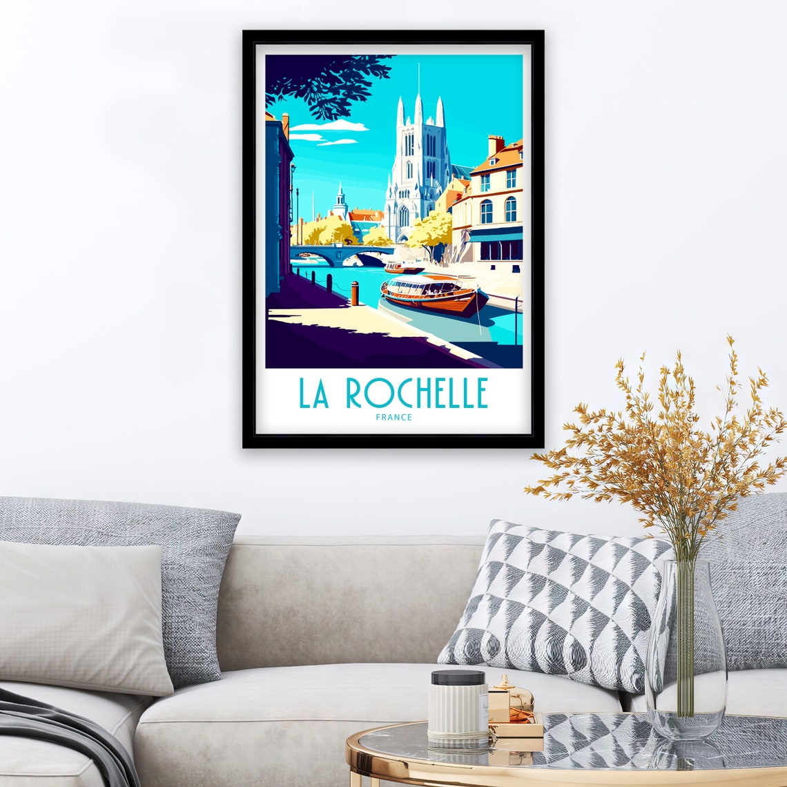 La Rochelle Travel Print La Rochelle France Poster Home Dcor La Rochelle France Art Print La Rochelle France Room Print La Rochelle Art - Image 4