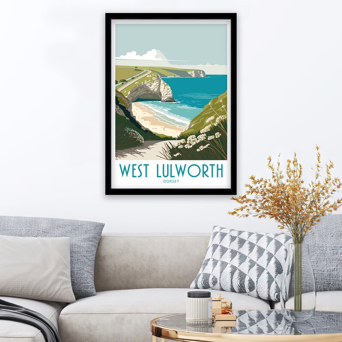 Lulworth Dorset Travel Poster, Scenic Wall Decor - Image 4