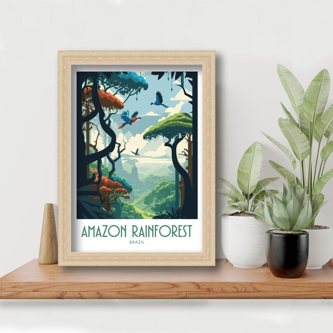 Amazon Rainforest Travel Poster, Brazil Tropical Rainforest - Image 5