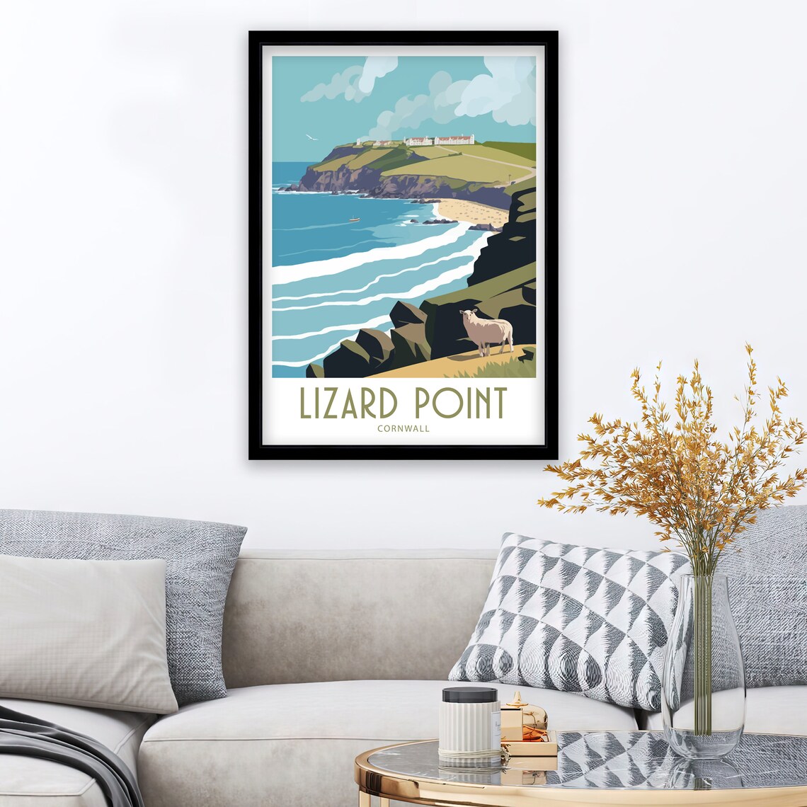 Lizard Point Travel Poster, Cornwall Scenery - Image 2