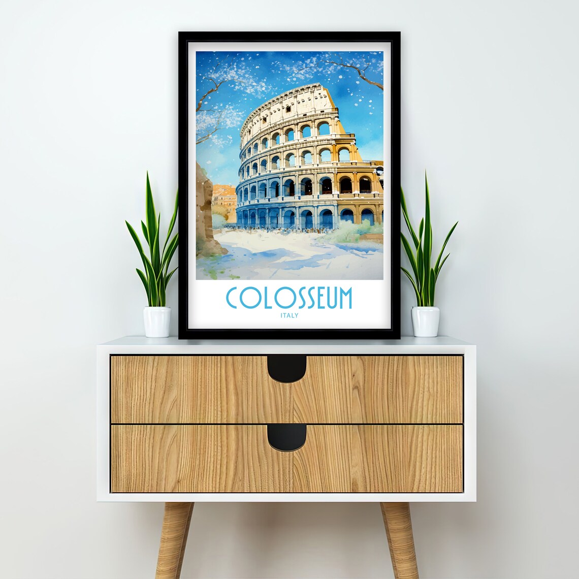 Colosseum Travel Print Wall Art Colosseum Rome Travel Poster Wall Hanging Home Dcor Colosseum Gift Lover Colosseum Rome Art Lover Colosseum - Image 2
