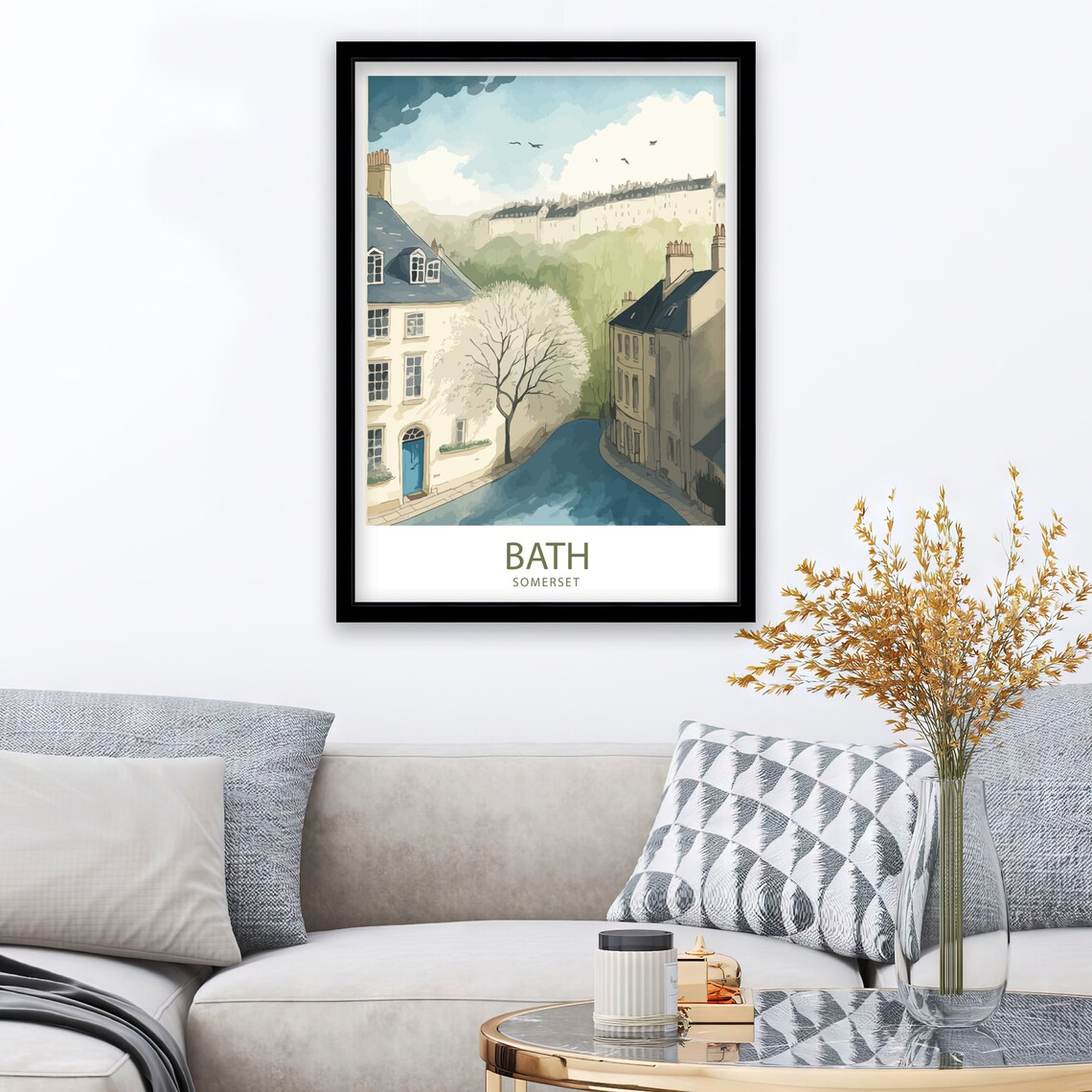 Bath Travel Poster, Somerset Home Decor Art Print - Image 2