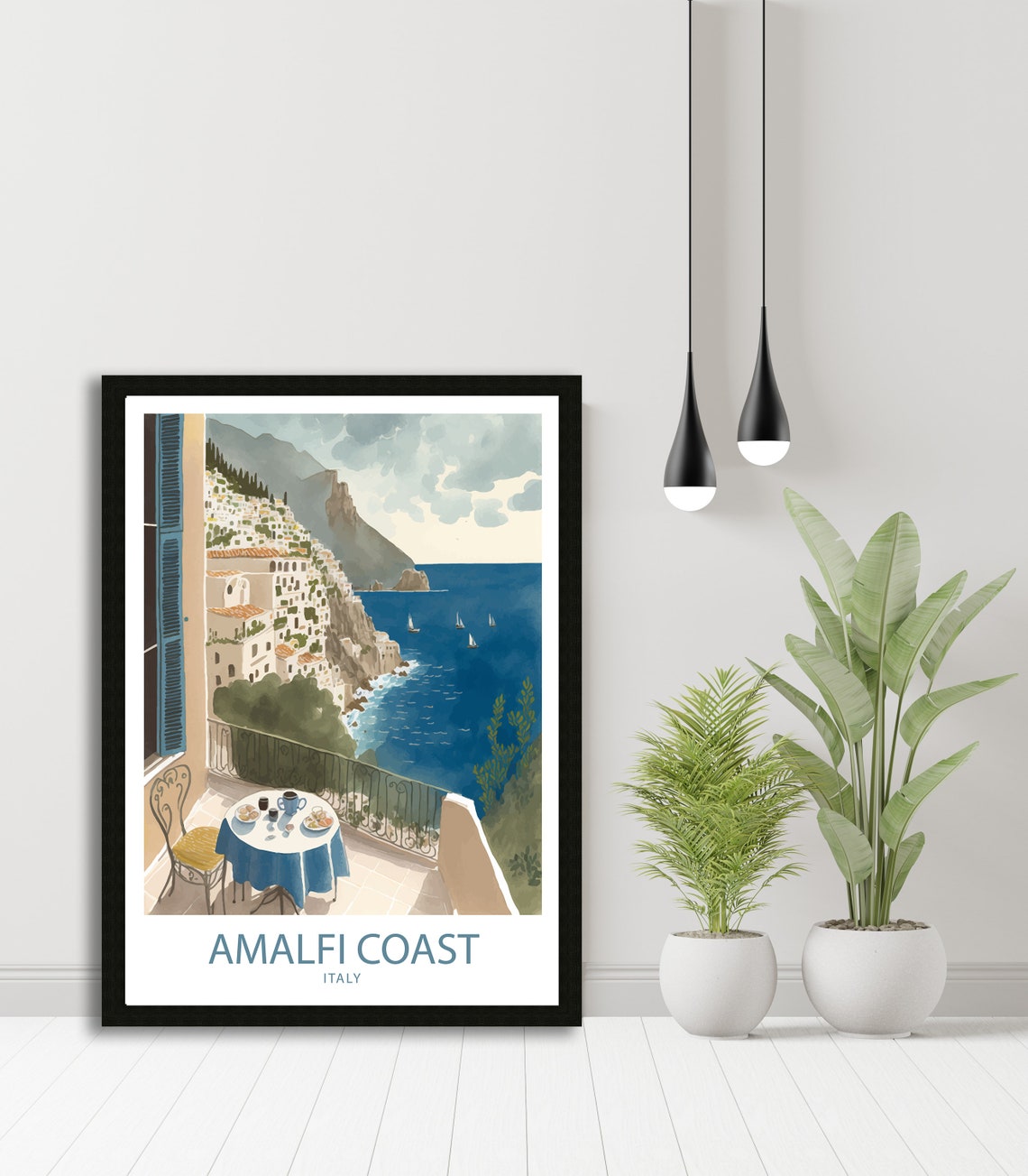 Amalfi Coast Art Print Amalfi Coast Print Italy Print Italy Wall Art Amalfi Coast Art Italy Poster Amalfi Poster Amalfi Print - Image 4