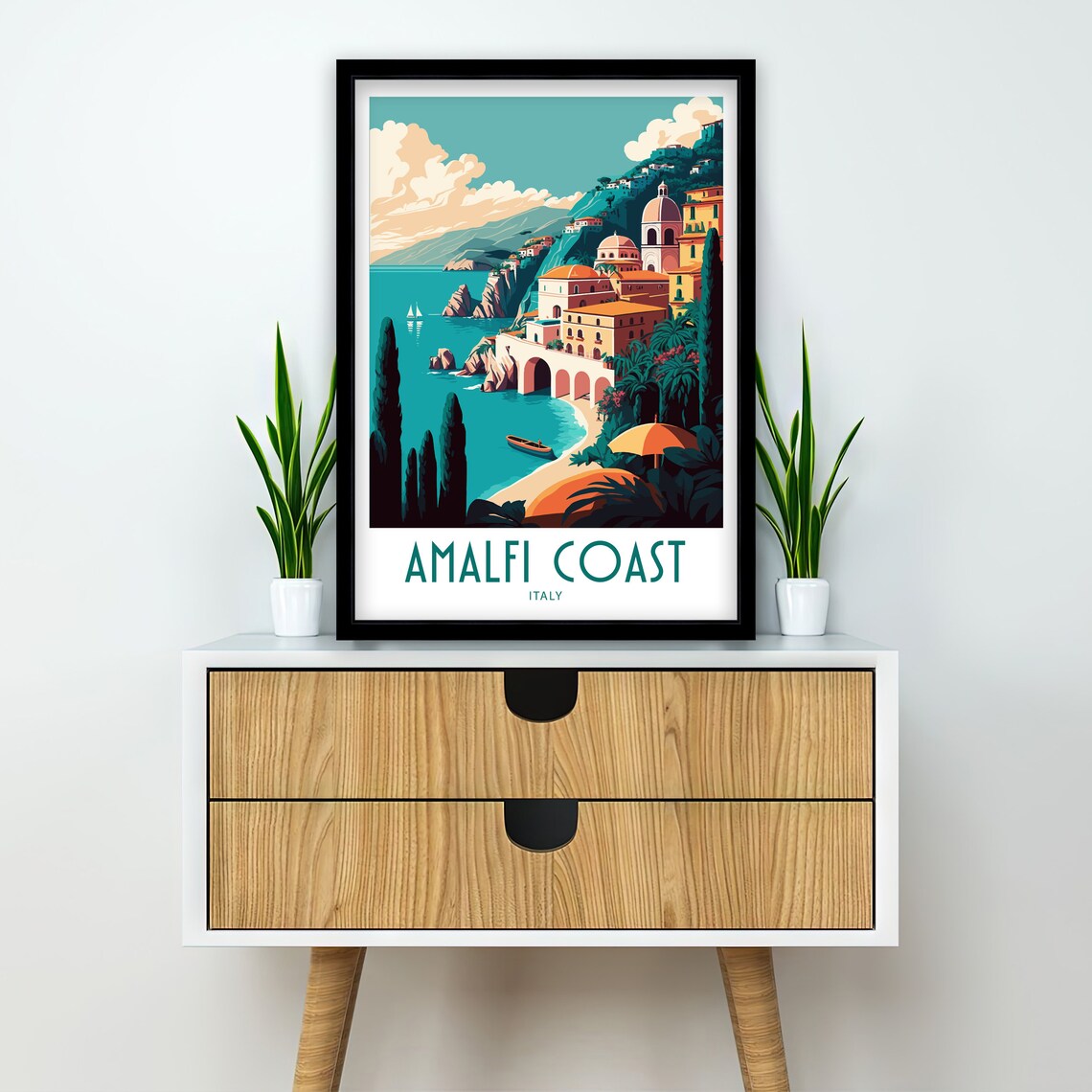 Amalfi Coast Home Living Decor Wall Art Print - Image 2