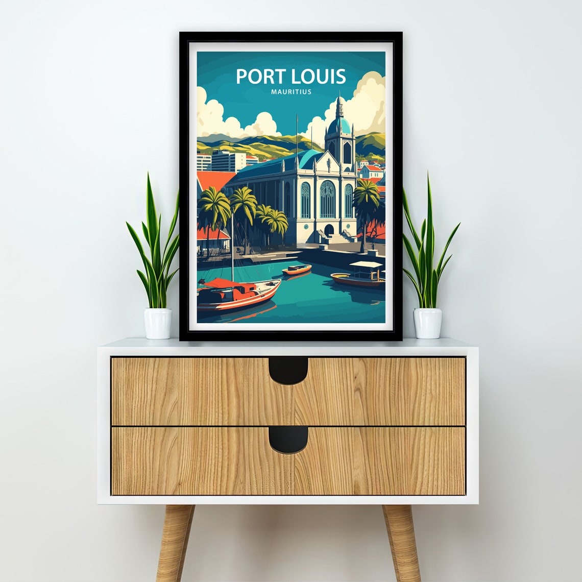 Port Louis Travel Print Wall Art Port Louis Travel Poster Gift For Port Louis Scenery Wall Art Port Louis Mauritius Gift Wall Art Port Louis - Image 2