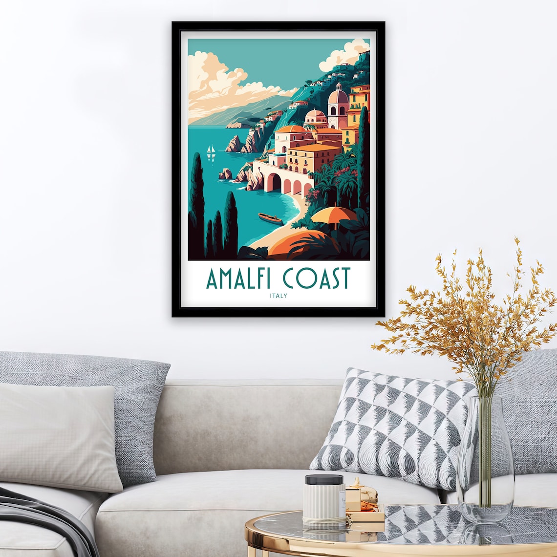 Amalfi Coast Home Living Decor Wall Art Print - Image 3