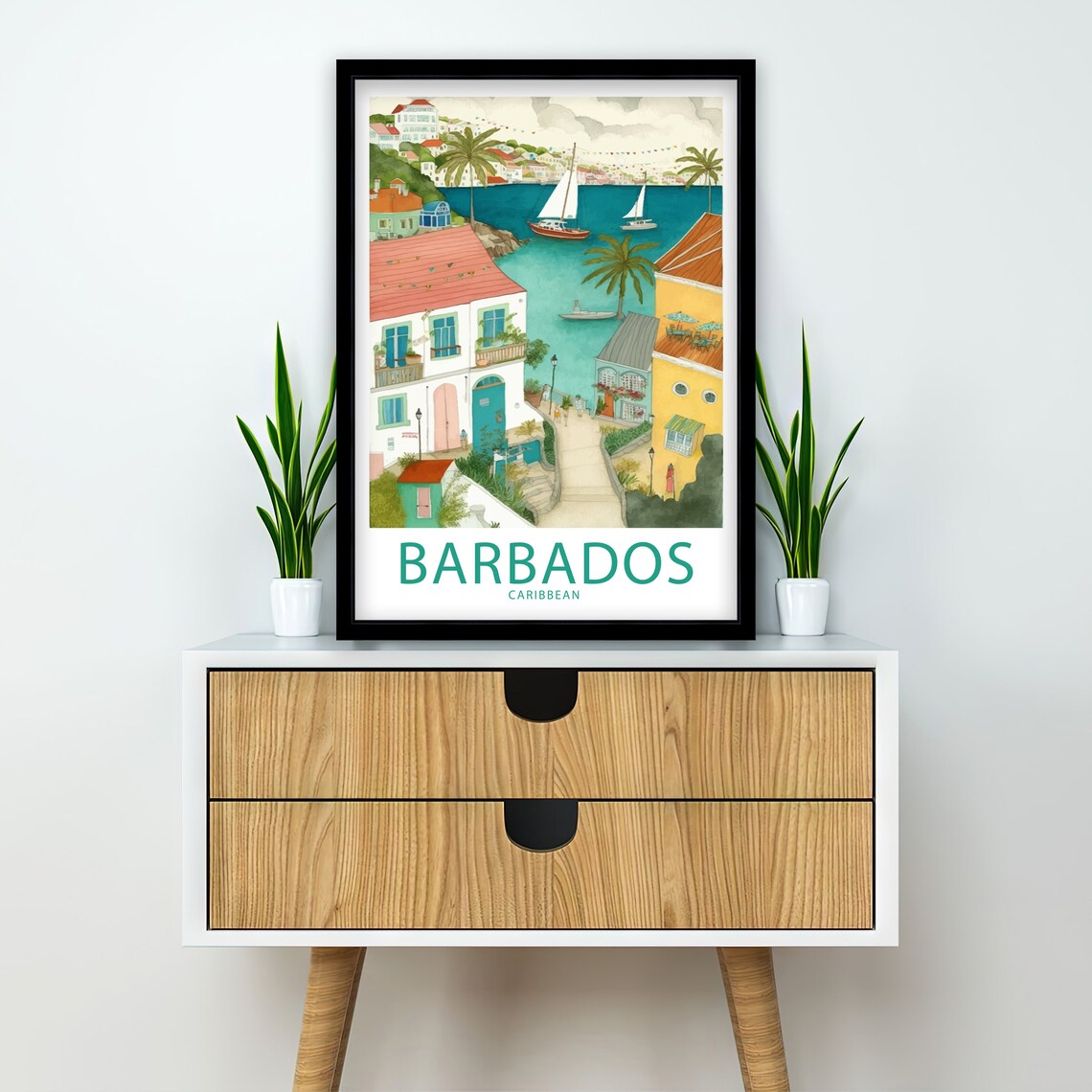 Barbados Caribbean Travel Poster, Caribbean Scenery - Image 2