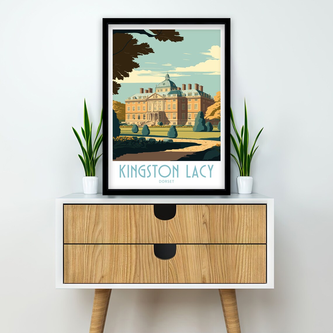 Kingston Lacy Travel Poster, Dorset Scenic View - Image 2
