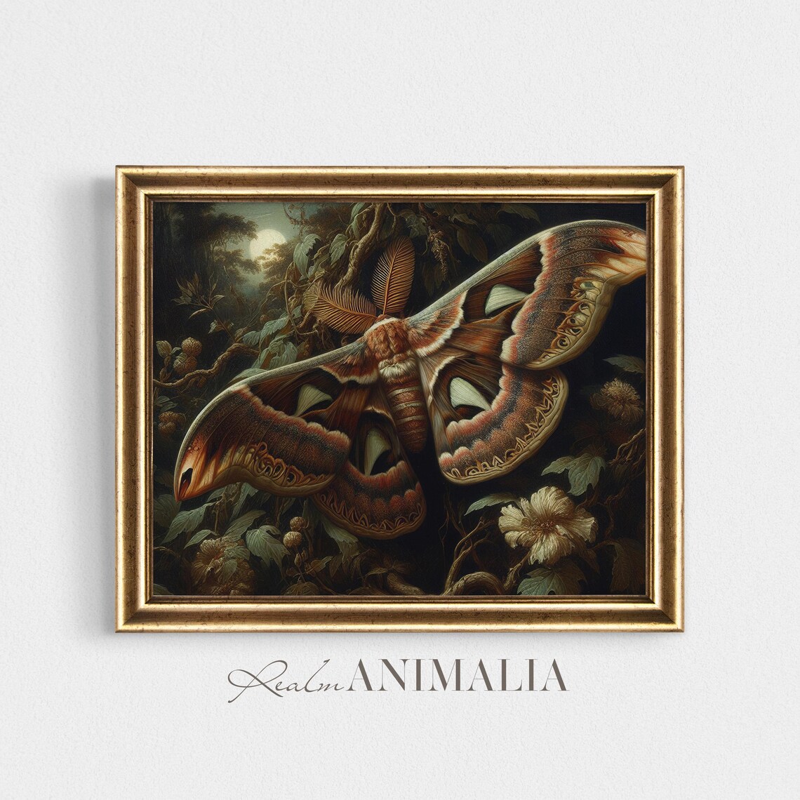 Atlas Moth Vintage Botanical Insect Art Print - Image 2