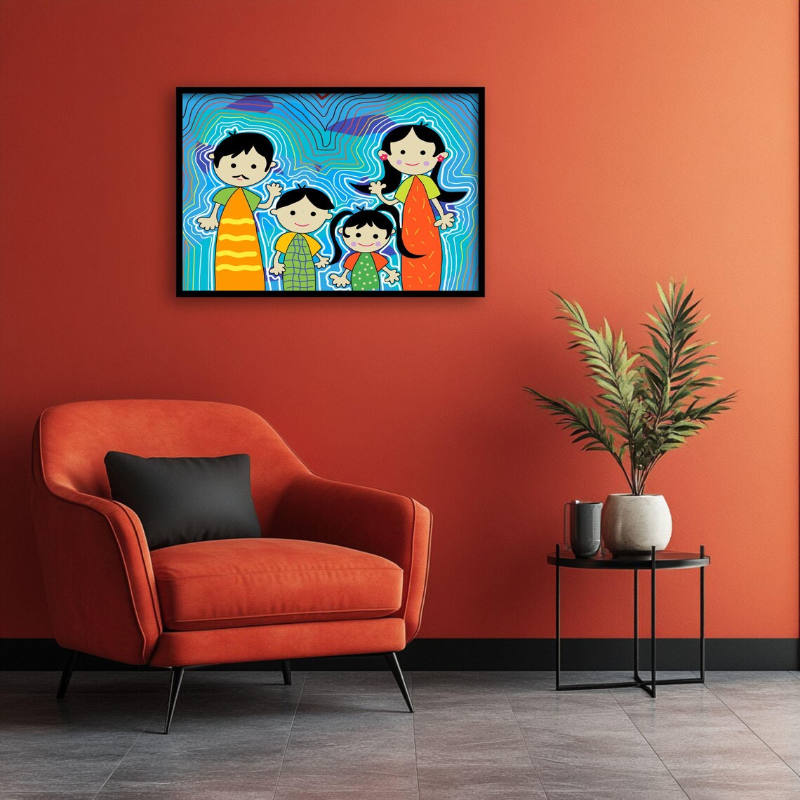 Colorful Family Art, Playful Nursery Decor - Image 3