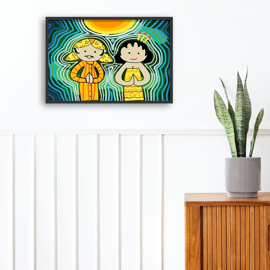 Javanese Wedding Art, Whimsical Boho Home Decor - Image 4