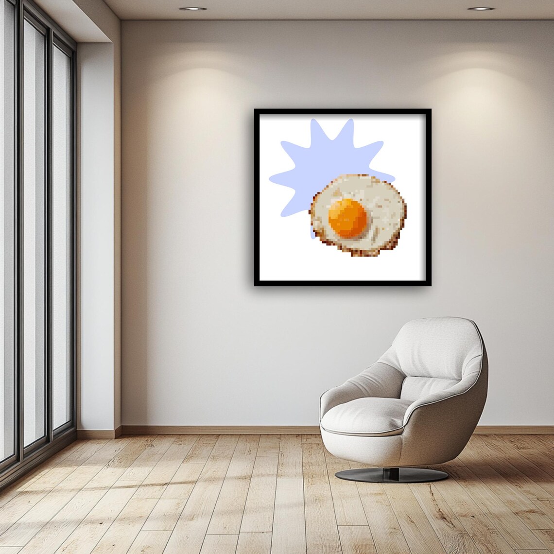 Sunny Up Egg Pixel Pop Art, Retro Game Poster - Image 4