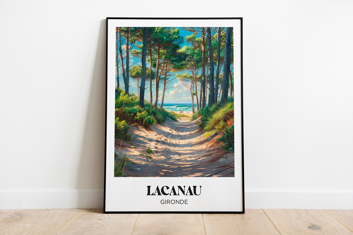 Lacanau Travel Poster, South West Travel Poster