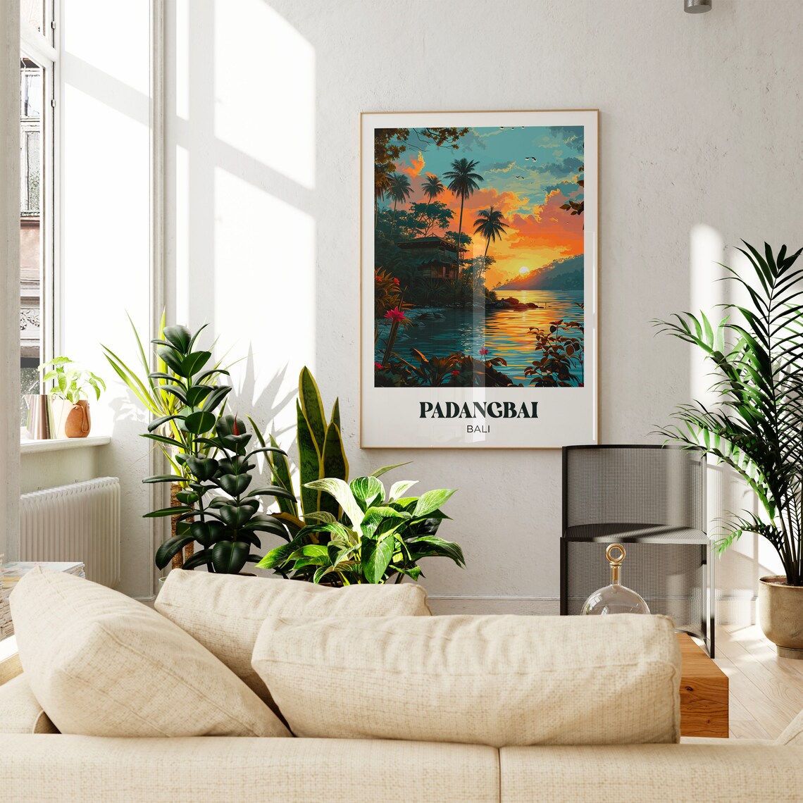Bali Travel Poster, Padangbai Watercolor Wall Art - Image 4