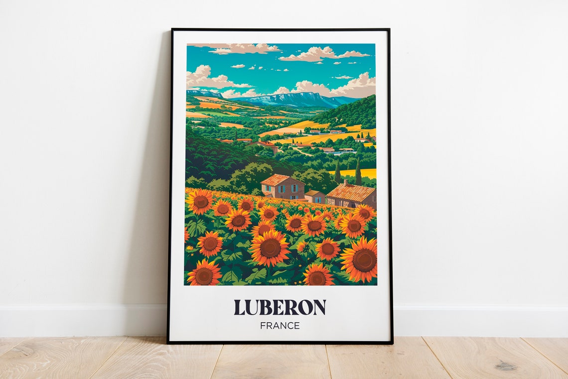 Provence Travel Poster French Provence Wall Art Print Provencal Farmhouse Painting Illustration French Watercolor Home Decor