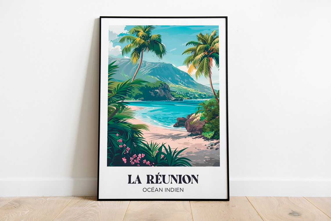 Piton De La Fournaise Travel Poster, La Reunion