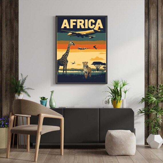 Poster Reproduction Africa Retro Hq Wall Decor Unframed