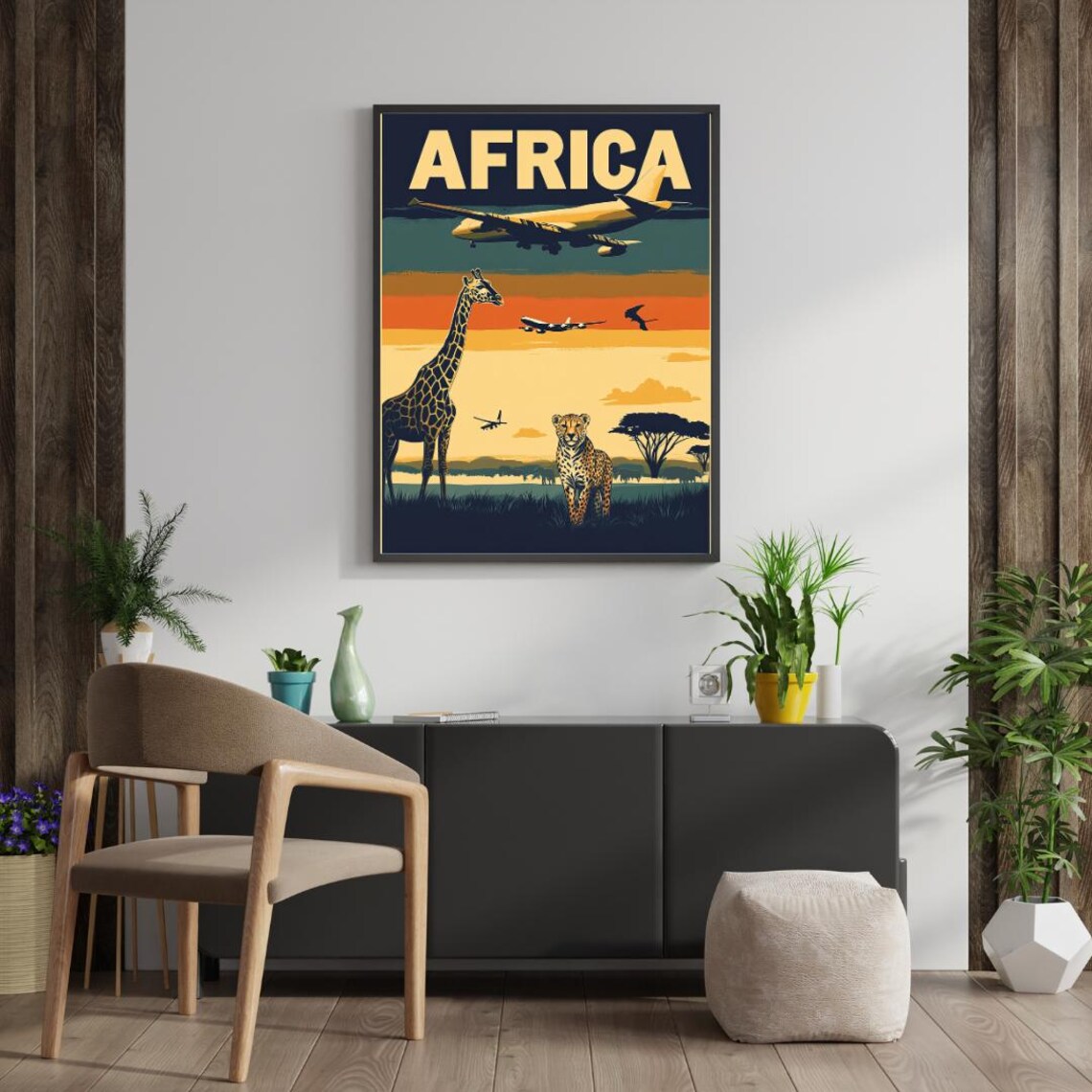 Poster Reproduction Africa Retro Hq Wall Decor Unframed