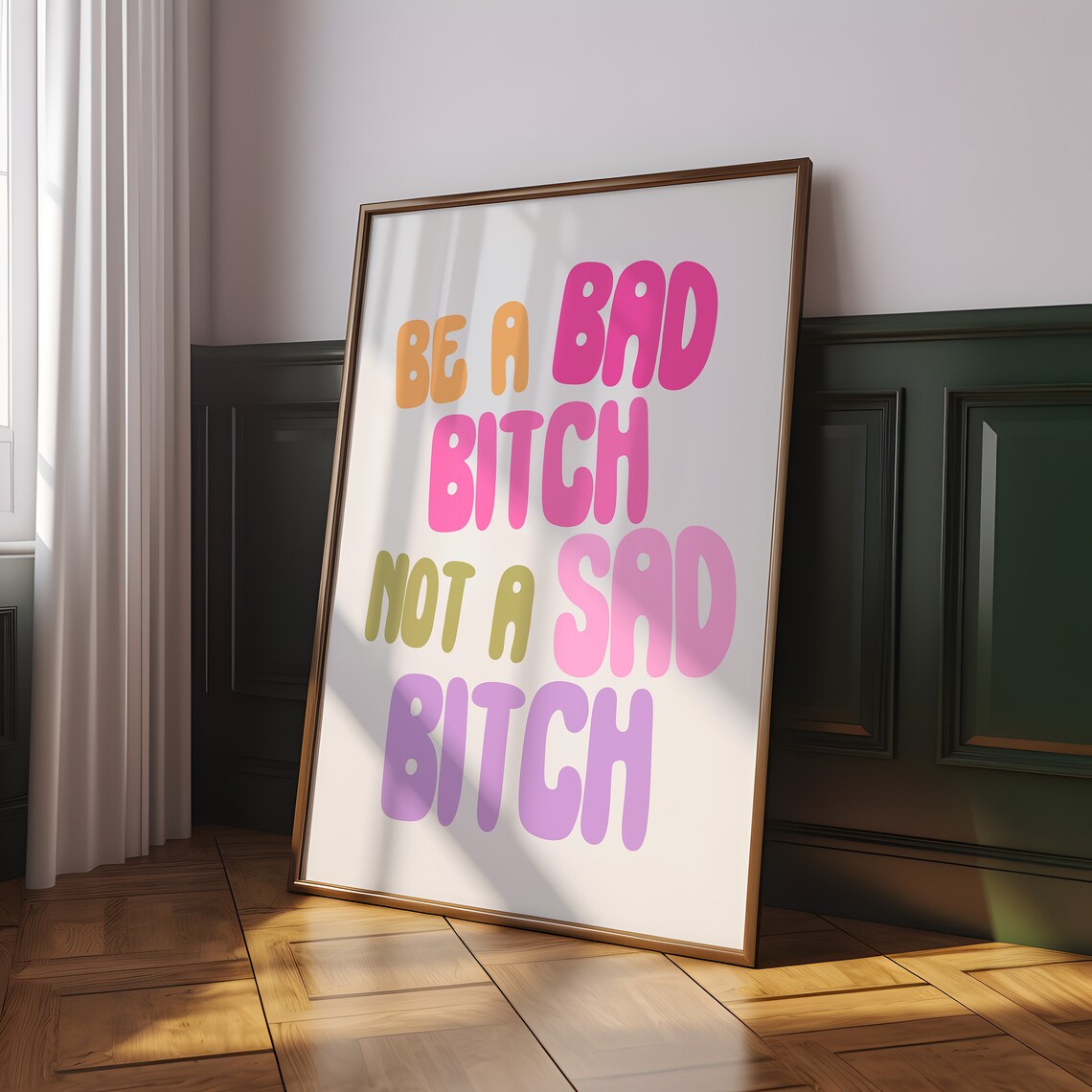 Bad Bitch Typography Art Print, Funky Bedroom Decor - Image 3