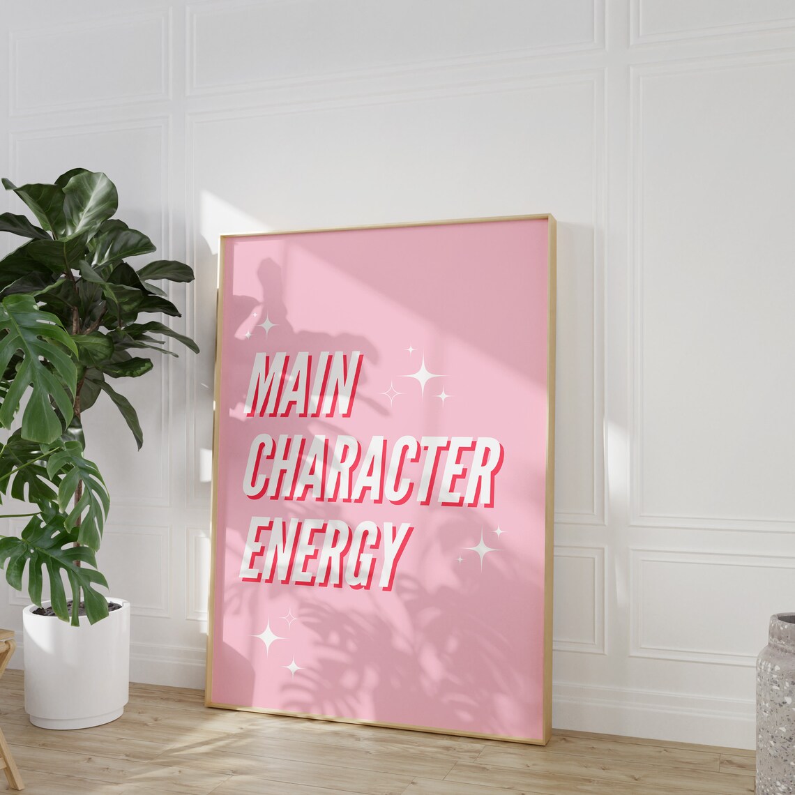 Main Character Energy Typography Poster, Girly Pink - Image 4