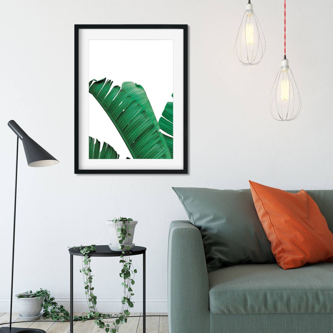 Banana Leaf Green Botanical Photo Print for Modern Home Decor - Image 3