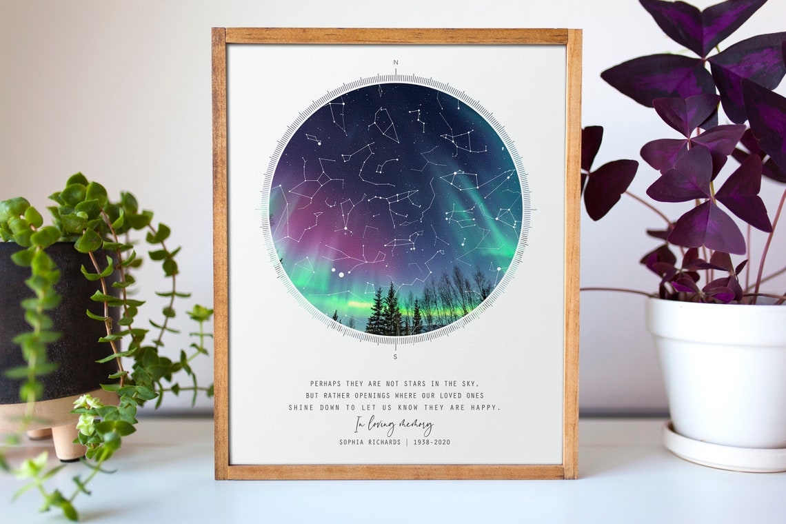In Loving Memory Memorial Star Map, Art Print - Image 2