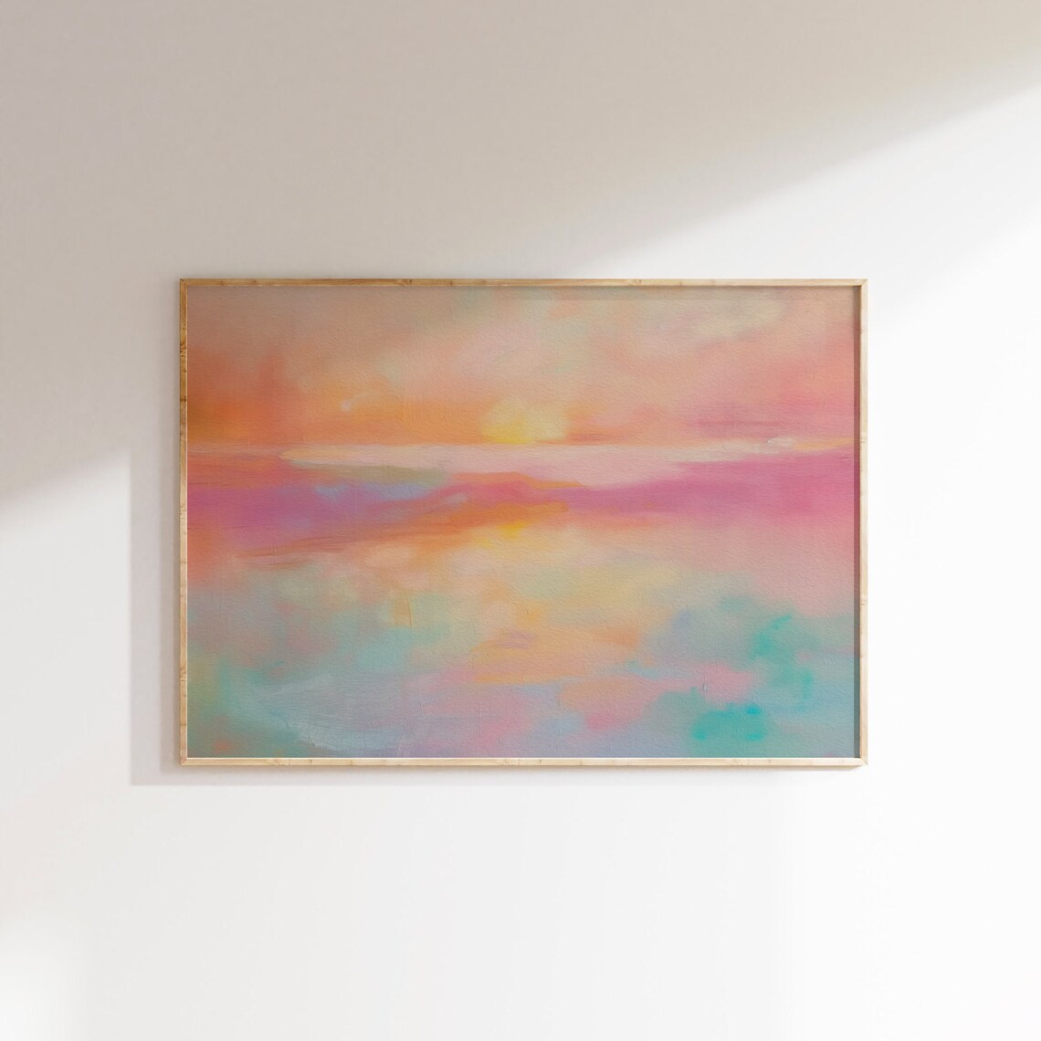 Pastel Sunset Lake Landscape Art Print, Summer Decor - Image 4