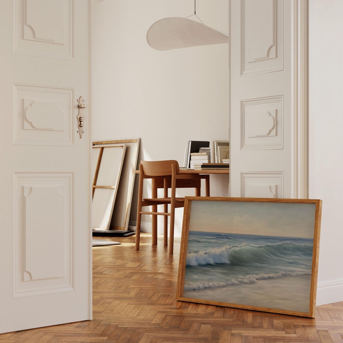 Rolling Ocean Waves at Sunrise Over a Quiet Sandy Beach Poster - Image 5