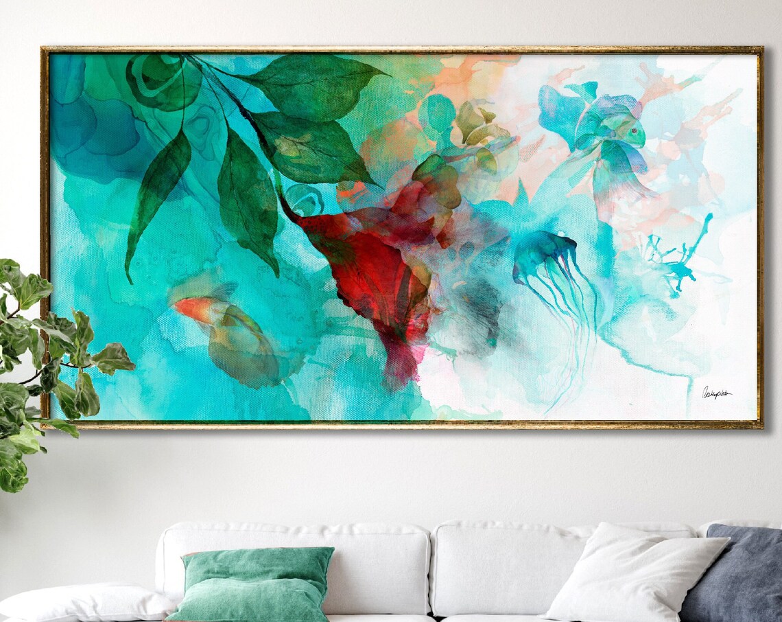 Colorful Abstract Painting Art Print, Modern Decor