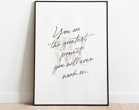 Hey You Print Fashion Wall Poster Valentines Day Decor Minimalist Typography Gift For Her Instant