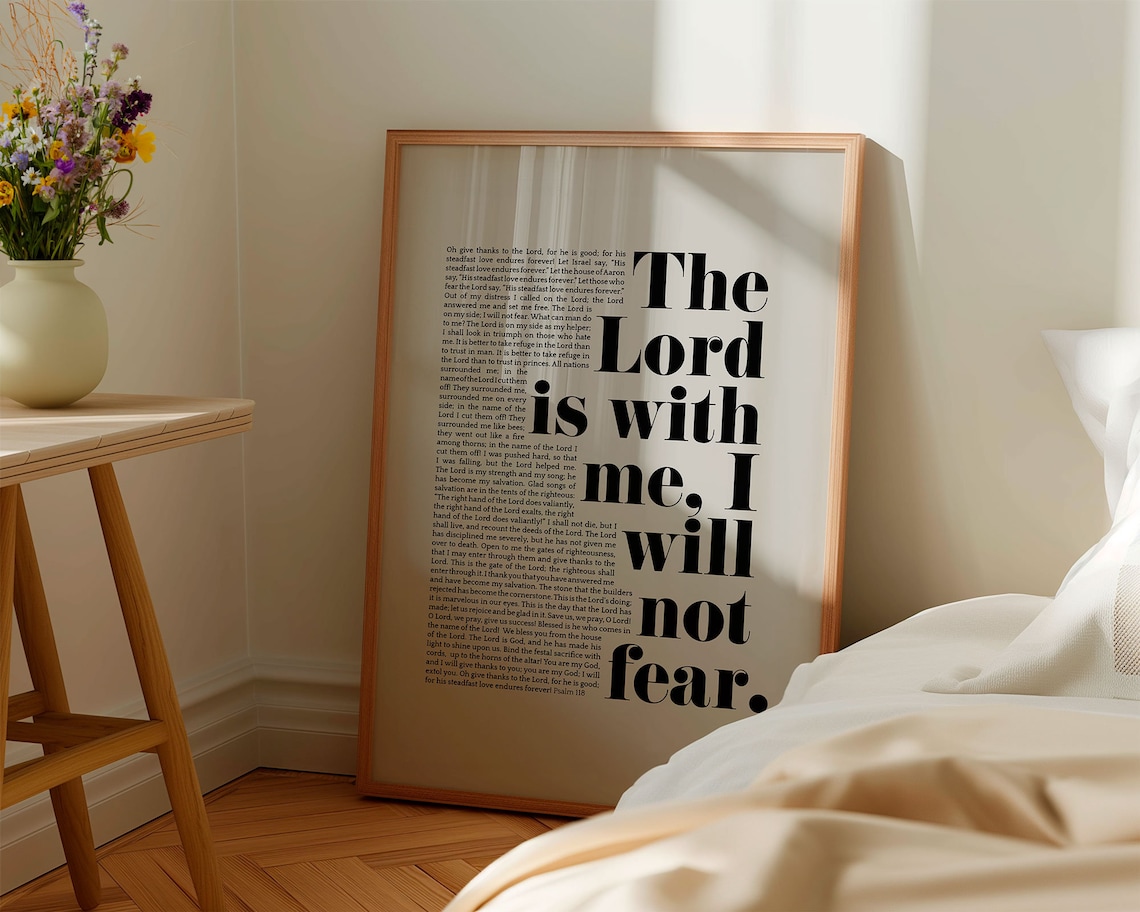 Psalm 118 Scripture Poster, Modern Christian Verse