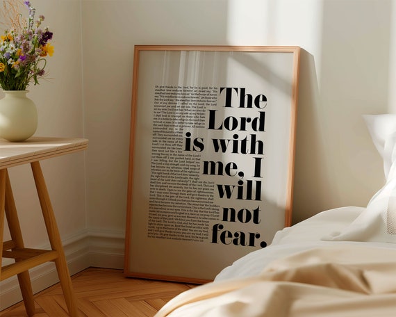 Psalm 118 Scripture Poster, Modern Christian Verse