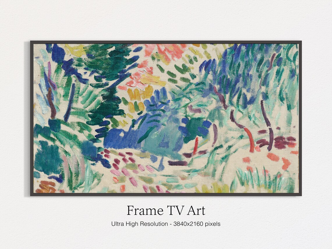 Frame TV Abstract Oil Painting Vintage Art Print