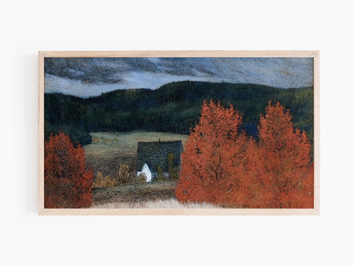 Autumn Landscape Painting, Classic Art - Image 3