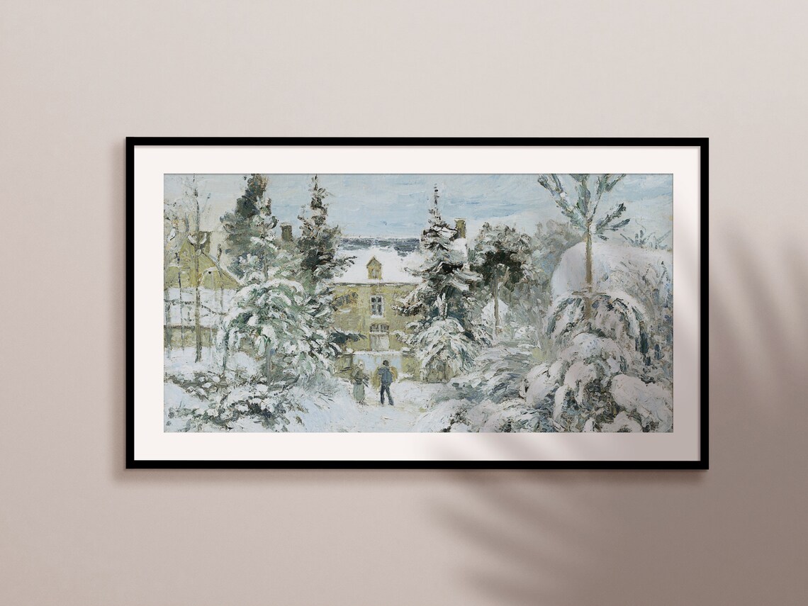 Vintage Muted Christmas Frame TV Art Print - Image 2