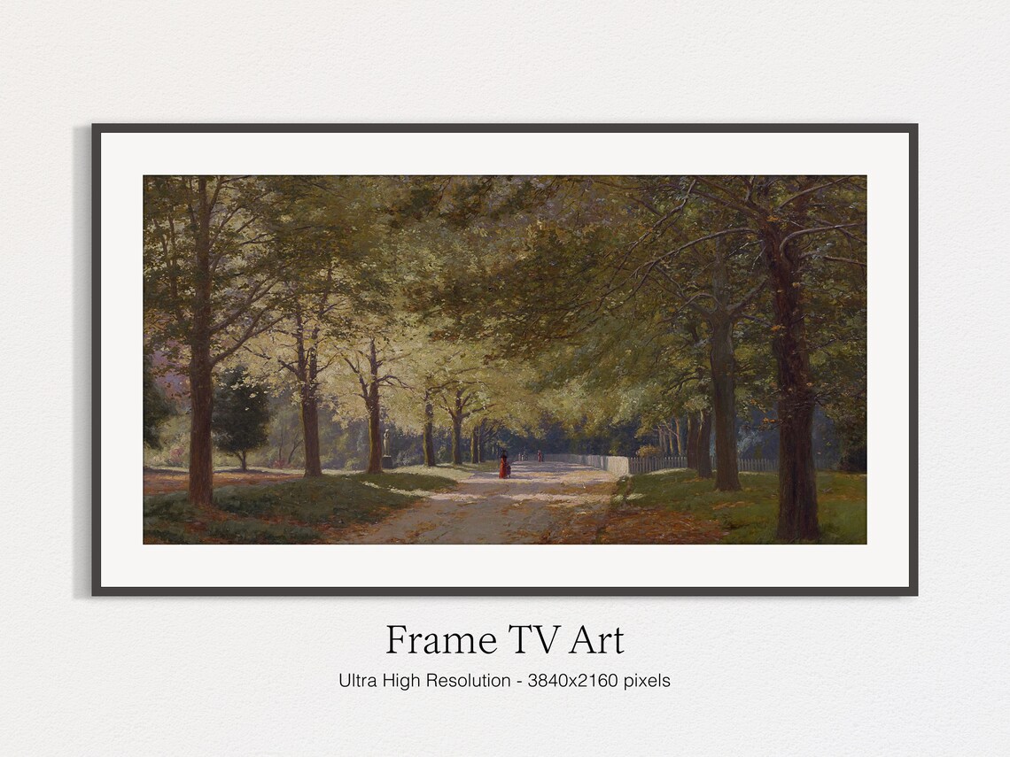 Vintage Forest Oil Art Print for TV Frame - Image 4