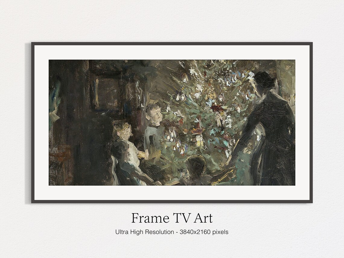 Christmas Winter Painting Vintage Art Print - Image 4
