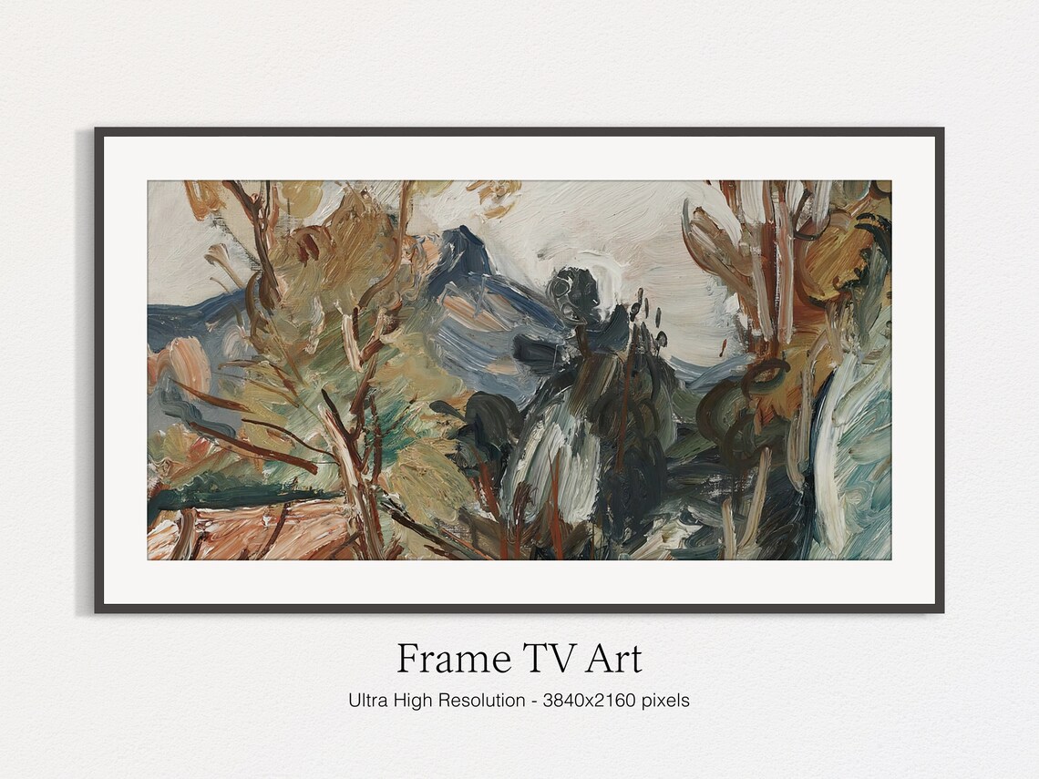 Vintage Oil Painting Art Print, Abstract Modern - Image 4
